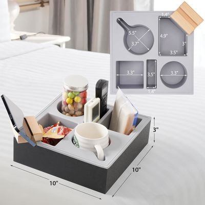 Sofá de madeira de silicone Caddy organizador para sofá à prova d'água carro aceitar encomenda personalizada