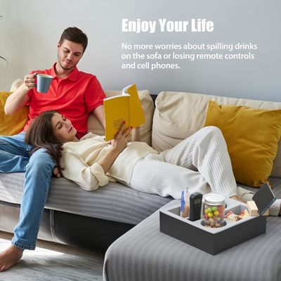 Sofá de madeira de silicone Caddy organizador para sofá à prova d'água carro aceitar encomenda personalizada