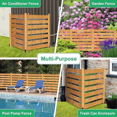 Estacas de metal 3 painéis de privacidade telas de vedação painéis para ar condicionado logotipo personalizado