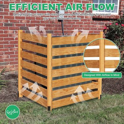 Estacas de metal 3 painéis de privacidade telas de vedação painéis para ar condicionado logotipo personalizado