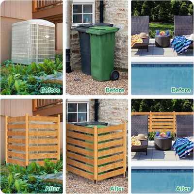 Estacas de metal 3 painéis de privacidade telas de vedação painéis para ar condicionado logotipo personalizado