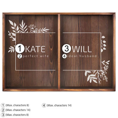 Caixa de madeira personalizada para aniversário e presente de casamento