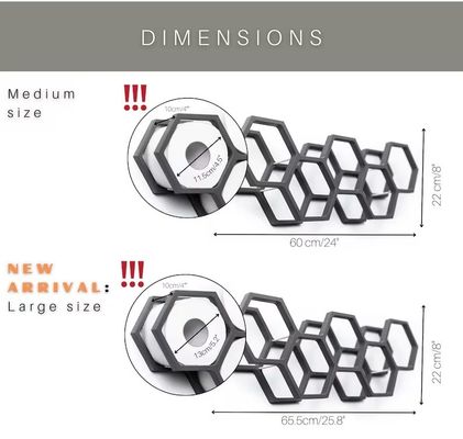 Repositório de papel de banheiro de madeira com estante de armazenamento de tecido montado na parede em design de favo de mel
