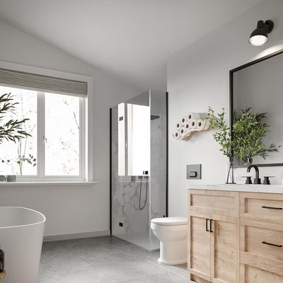 Logotipo personalizado Acceptável Guarda-roupa de madeira Papel de banheiro Prateleira para banheiro