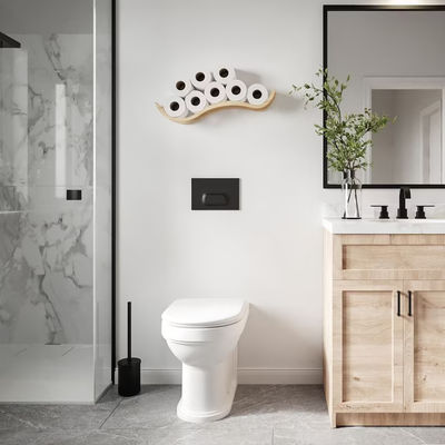 Logotipo personalizado Acceptável Guarda-roupa de madeira Papel de banheiro Prateleira para banheiro