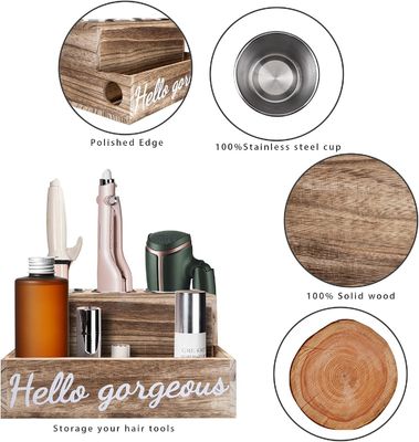 Mantenha sua casa de banho arrumada sem esforço com este aparelho de secar e endireitar cabelo de madeira