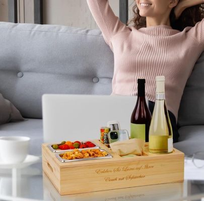 Loja de sofá de madeira personalizada com tampa removível e compartimento de armazenamento