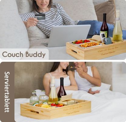 Loja de sofá de madeira personalizada com tampa removível e compartimento de armazenamento