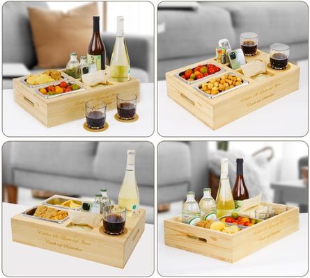 Loja de sofá de madeira personalizada com tampa removível e compartimento de armazenamento