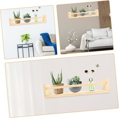 Prateleira decorativa de madeira de 2 peças para o prato de flores do livro e para o presente do organizador de creches