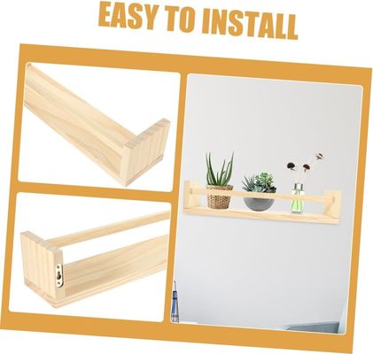 Prateleira decorativa de madeira de 2 peças para o prato de flores do livro e para o presente do organizador de creches