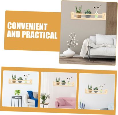 Prateleira decorativa de madeira de 2 peças para o prato de flores do livro e para o presente do organizador de creches