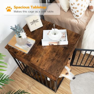 Caixa de animais de estimação interior Mesa final Cenilar de cães decorativo com gaveta e forma personalizada em branco