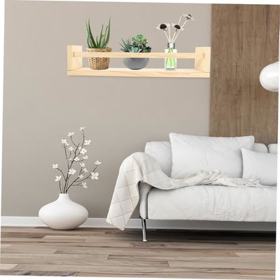 Prateleira decorativa de madeira de 2 peças para o prato de flores do livro e para o presente do organizador de creches