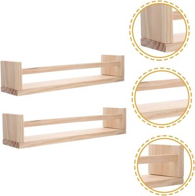 Conjunto de prateleira de madeira de logotipo personalizado para livros e vasos de flores