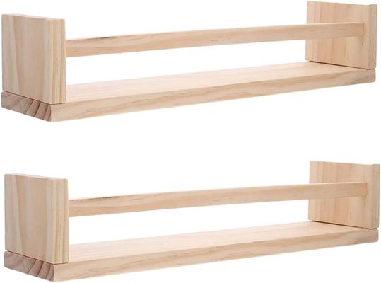 Conjunto de prateleira de madeira de logotipo personalizado para livros e vasos de flores