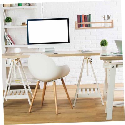 Conjunto de prateleira de madeira de logotipo personalizado para livros e vasos de flores