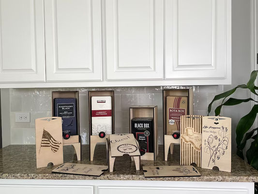 Exibição de caixa de vinho de madeira Para suportar vários tamanhos de caixas