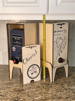 Exibição de caixa de vinho de madeira Para suportar vários tamanhos de caixas