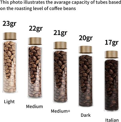 Container de armazenamento de grãos de café de madeira versátil com tubo de dose única e suporte de suporte