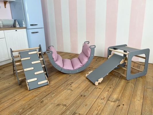 Montessori montar conjunto para crianças em idade precoce Triângulo interior de escalada na sua escolha de cor