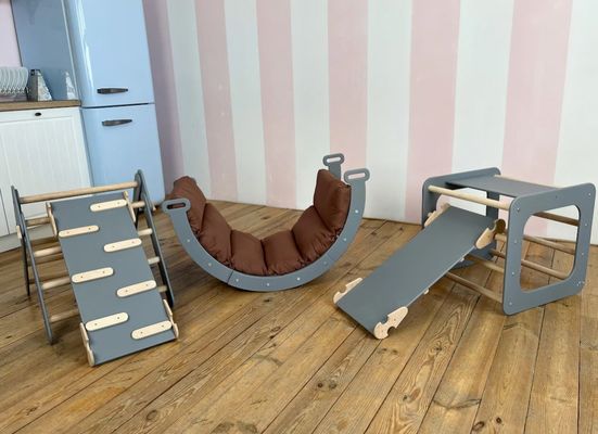 Montessori montar conjunto para crianças em idade precoce Triângulo interior de escalada na sua escolha de cor