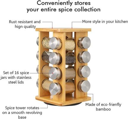 4 camadas de aço inoxidável organizador de prateleiras de cozinha giratória armazenamento inferior para rack de especiarias