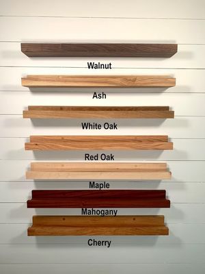 Estante flutuante de madeira maciça de estilo rústico com opção de personalização