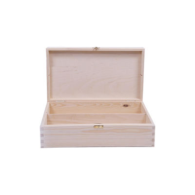 Caixa de vinho de madeira de pinheiro com pacote de presente 34x20x10cm personalizado