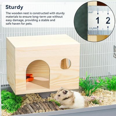 Esconderijo de pequenos animais de madeira com padrão sólido a um custo acessível