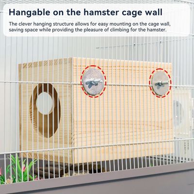 Esconderijo de pequenos animais de madeira com padrão sólido a um custo acessível