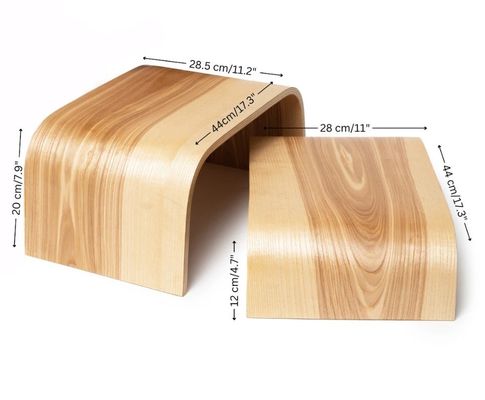 Escalope de madeira portátil Logotipo personalizado Duas escadas para a cozinha PANEL Toalha degraus