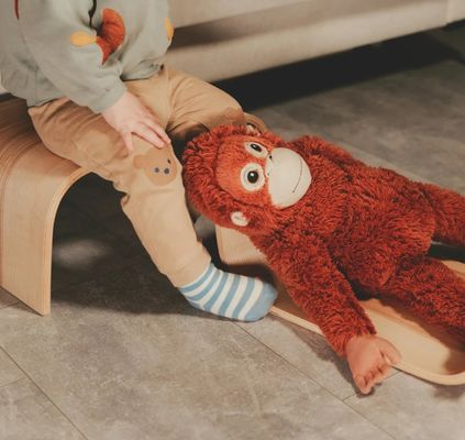 Escalope de madeira portátil Logotipo personalizado Duas escadas para a cozinha PANEL Toalha degraus