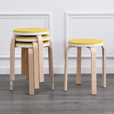 Cadeira de madeira de design moderno para cozinha 4 pés anti-polvo