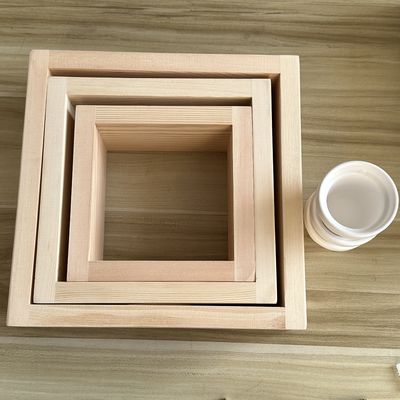 3pcs Solid Pine Wood Wall Shelf Conjunto com Plantadores de Cerâmica Branca Decoração de Escritório em Casa feita à mão