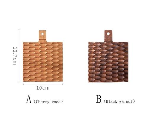 Tapete de isolamento criativo de madeira maciça para suporte de xícara de café de madeira de cereja