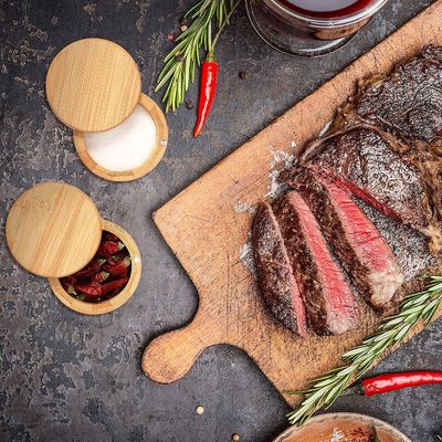 Frascos de especiarias de vidro de 120 ml com tampas de bambu Solução de armazenamento natural e economizadora de espaço