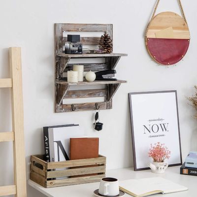 Mobiliário de sala de estar moderno Prateleiras montadas na parede de madeira Logotipo personalizado em grande quantidade