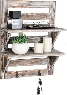 Mobiliário de sala de estar moderno Prateleiras montadas na parede de madeira Logotipo personalizado em grande quantidade