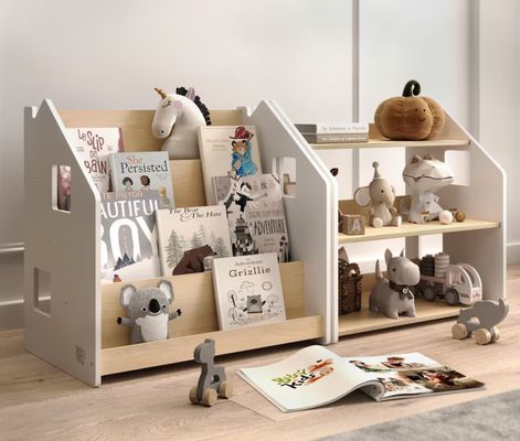 Mobiliário Montessori de design moderno Vantagem de grande quantidade para estantes de livros de infância