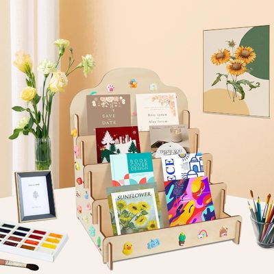 Dimensão personalizada de madeira maciça 4 camadas para cartões de felicitação adesivos e cartões postais