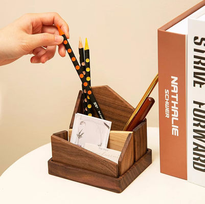 Ferramentas Porta-lápis de noz preta Multifuncional Lápis de madeira com forma irregular