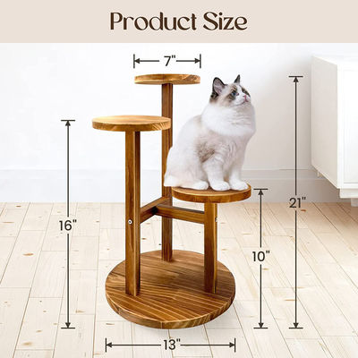 Logotipo personalizado Stand de planta de madeira para planta de jardim de pinheiro interior e stand em camadas