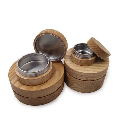 Logotipo personalizado Biodegradável Bamboo cosmético Jar para frascos vazios Design ecológico