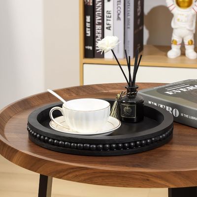 Taça decorativa de madeira para mesa de café e centro da quinta