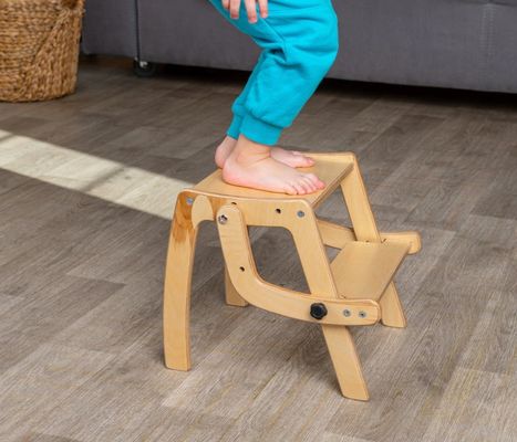 Modern Design Style 2in1 Convertible Step Stool Chair Perfeito para crianças e crianças pequenas