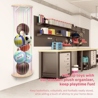 Organizador de brinquedos de pelúcia pendurado na parede para armazenamento de animais recheados