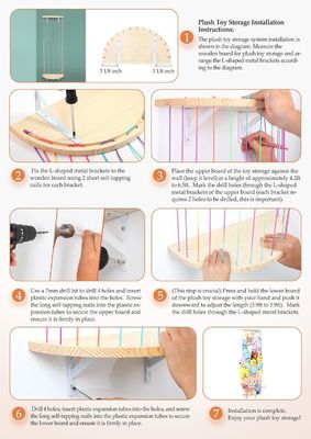 Organizador de brinquedos de pelúcia pendurado na parede para armazenamento de animais recheados