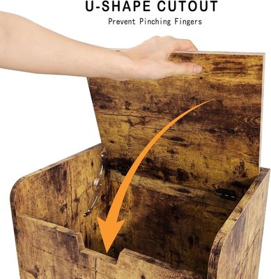 Caixinha de armazenamento de entrada de madeira para sala de estar Logotipo personalizado Caixa de armazenamento de brinquedos aceitável