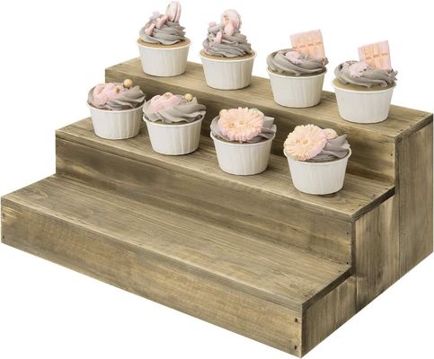 OEM Ordem aceitável Madeira sobremesa Stand Cupcake Riser Display para ocasiões especiais